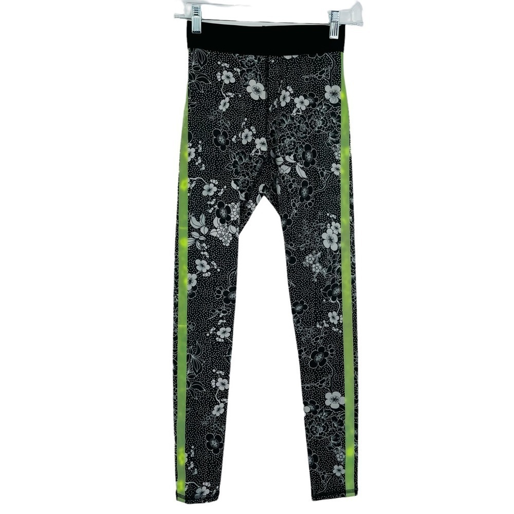 Noli Yoga epic high rise leggings‎ floral neon stripe women's size Small